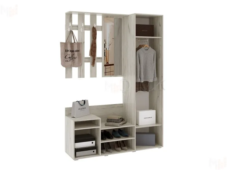 Прихожая Визит (крафт белый/графит)