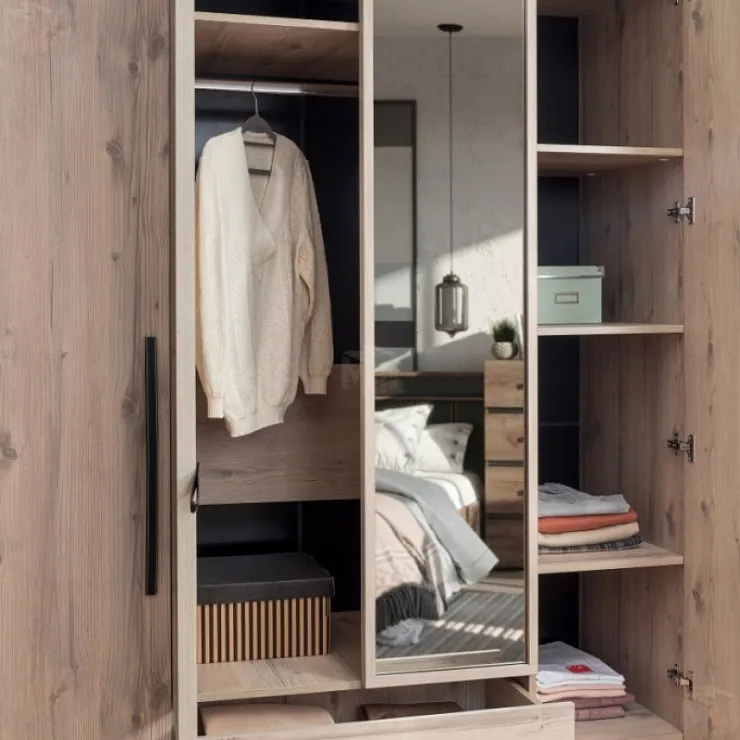 Шкаф для одежды и белья NATURE 555  Гаскон пайн