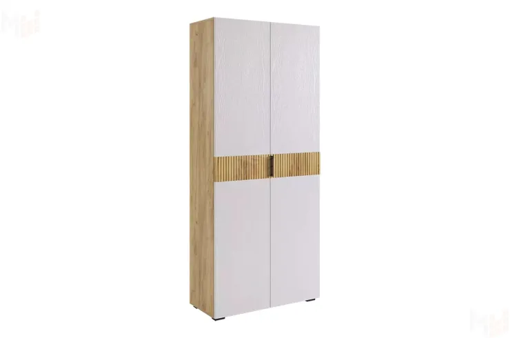 Шкаф двухдверный Бери дуб крафт золотой/белое дерево