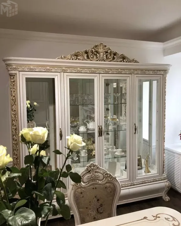 Сервант Алсу белый глянец