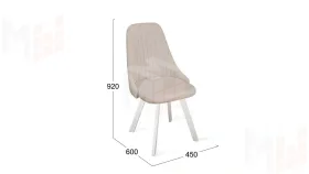 Стул Франк (паук) исп. 2 - ДП2-30 Белый матовый/Catania Ivory (бежевый)