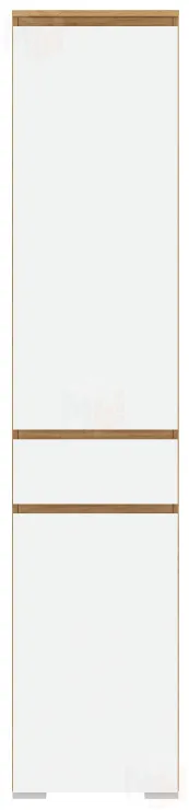 Пенал с ящиком  ГРЕТТА   2С1Я Дуб Крафт золотой - Белый