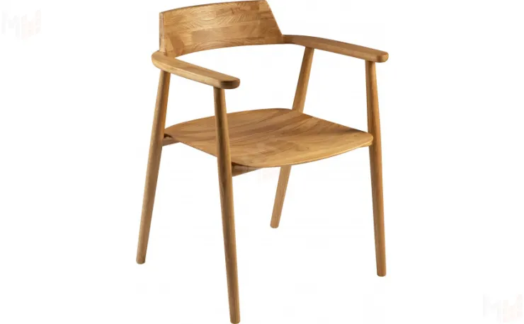 Кресло деревянное из массива дуба Сэн Дуб светлый