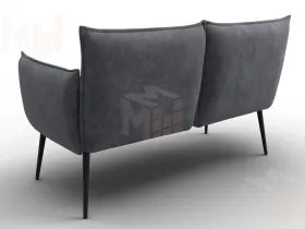 Диван прямой Лига-083 ( велюр BRUT 16 темно-серый )