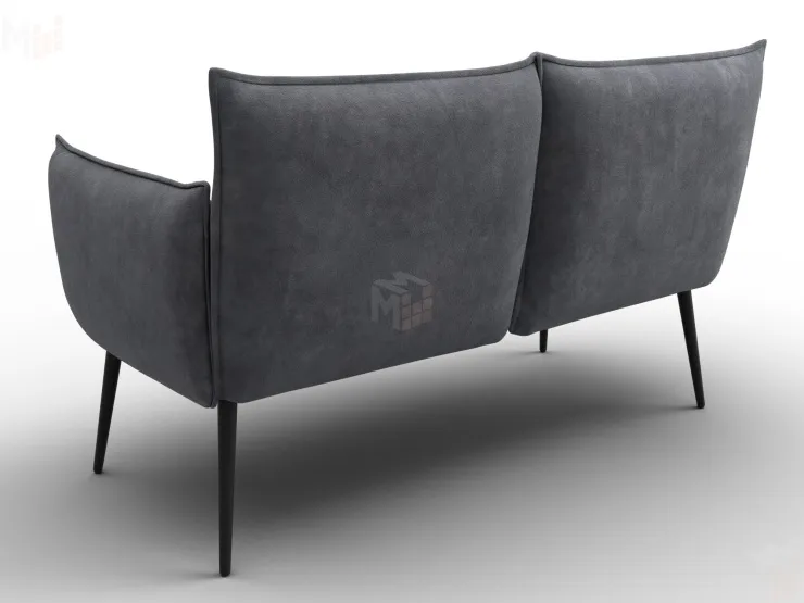 Диван прямой Лига-083 ( велюр BRUT 16 темно-серый )