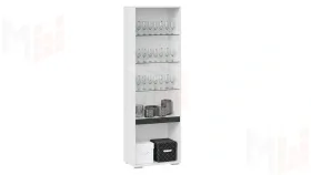 Шкаф для посуды Фьюжн - ТД-260.07.25  Белый, Белый глянец