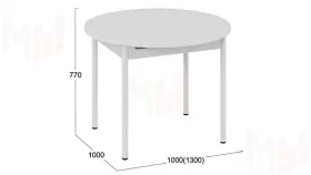 Стол обеденный раздвижной Терра Белый, Белый матовый