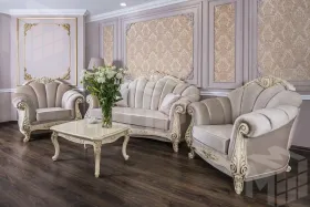 Кресло Марселла крем глянец