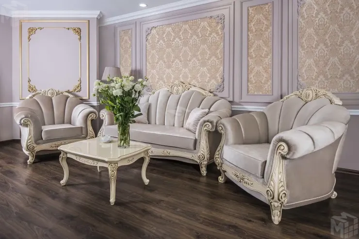 Кресло Марселла крем глянец