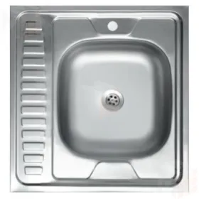 Мойка накладная 60*60 см (правая)