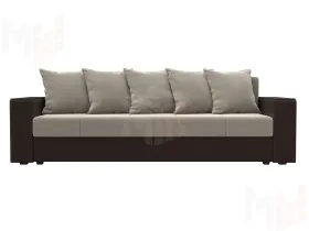 Диван прямой Дубай Лайт ( Бежевый\Коричневый )