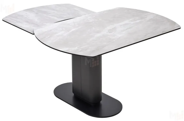 Стол KAI 140 TL-109, испанская керамика / Темно-серый / Черный