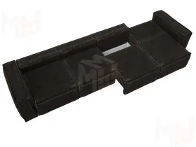 Диван прямой Лига-081 НПБ МегаЛонг ( BRUT 17 коричневый )