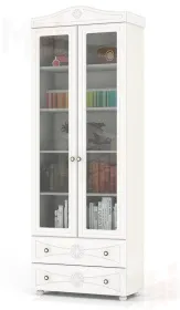 Шкаф книжный со стеклом Онега ШК-37