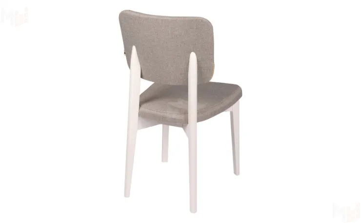 Стул деревянный Орион белая эмаль  обивка Kiton 05