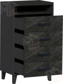Комод  Айрис 45 Антрацит/Креатель