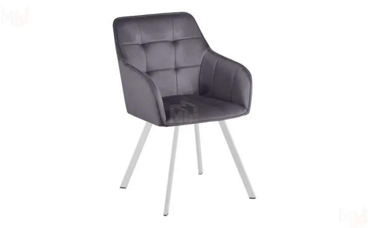 Кресло поворотное Мони Confetti темно-серый H-15/белый