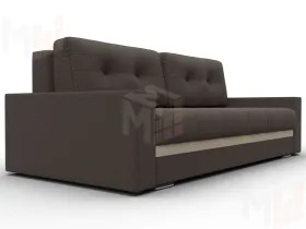 Диван прямой с декором Лига-096 НПБ ( Амур 05 коричневый;бежевый )