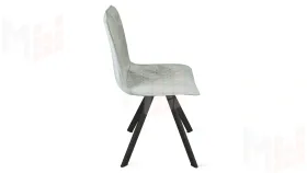 Стул Хьюго К2 Черный муар, Велюр Confetti Silver