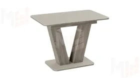 Стол раздвижной Чинзано Тип 1 Дуб Сонома трюфель, Стекло бежевое матовое