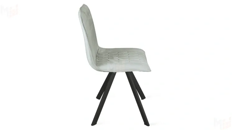 Стул Хьюго К2 Черный муар, Велюр Confetti Silver