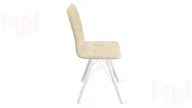 Стул Аспен К3 Белый матовый, Велюр Confetti Cream