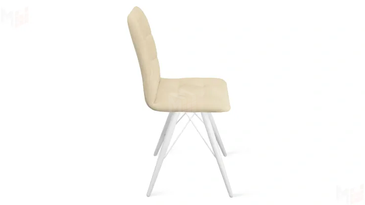 Стул Аспен К3 Белый матовый, Велюр Confetti Cream