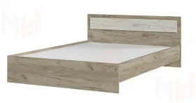 Кровать Гармония 1,4 КР-602 дуб крафт белый - дуб крафт серый