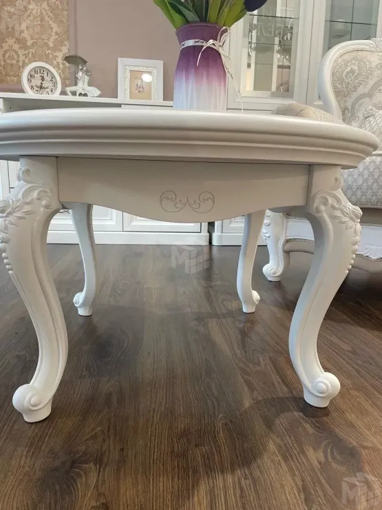 Столик круглый Мишель белый матовый