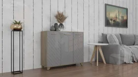 Комод Стокгольм (дуб самдал/серый графит)