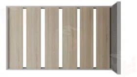 Кровать Копенгаген 1,6 (с настилом) (дуб сонома/белый матовый)