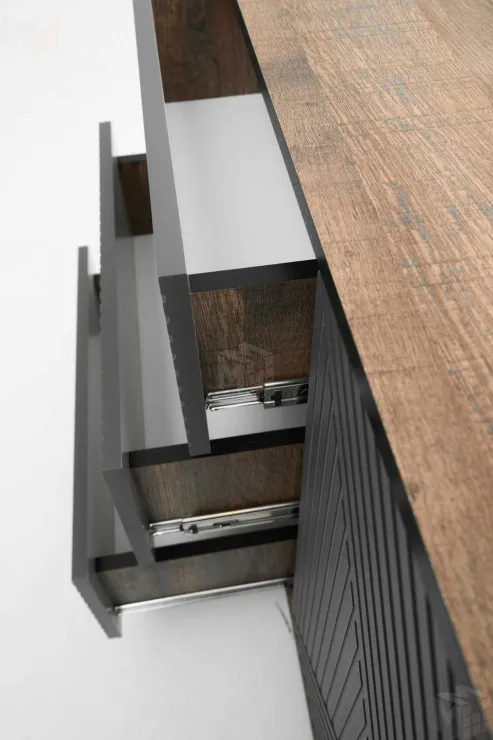 Комод Копенгаген (венге/черный матовый)