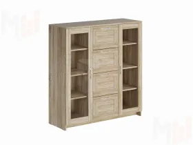 Тумба Сириус 2 двери и 4 ящика 117*123 Сонома