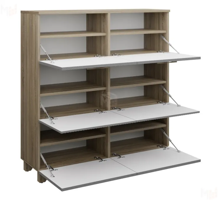 Обувница Копенгаген 6 ящиков (дуб самдал/серый графит)