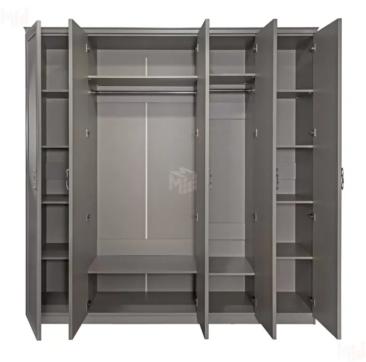 Шкаф Мишель Лайт 5-дверный серый камень