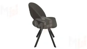 Стул Гэтсби К2 Черный муар, Велюр Confetti Stone