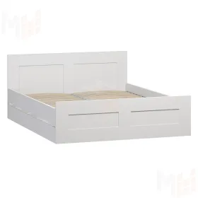 Кровать Сириус 140*200 с ящиками белая