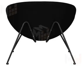 Кресло дизайнерское DOBRIN EMILY (черный ткань AF9, черное основание)