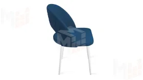Стул Гэтсби К1К Белый матовый, Велюр Confetti Blue