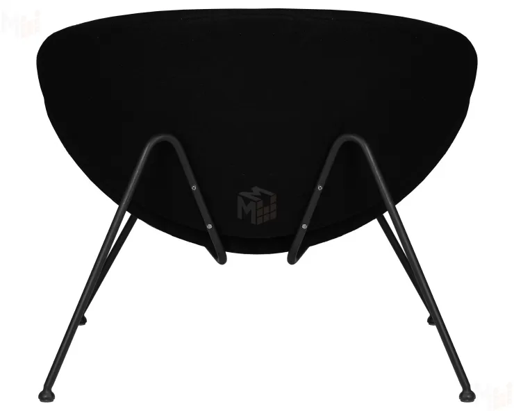 Кресло дизайнерское DOBRIN EMILY (черный ткань AF9, черное основание)