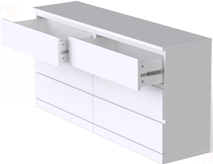 Комод Varma 6D белый