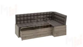 Кухонный диван Форест со спальным местом (кожзам коричневый)