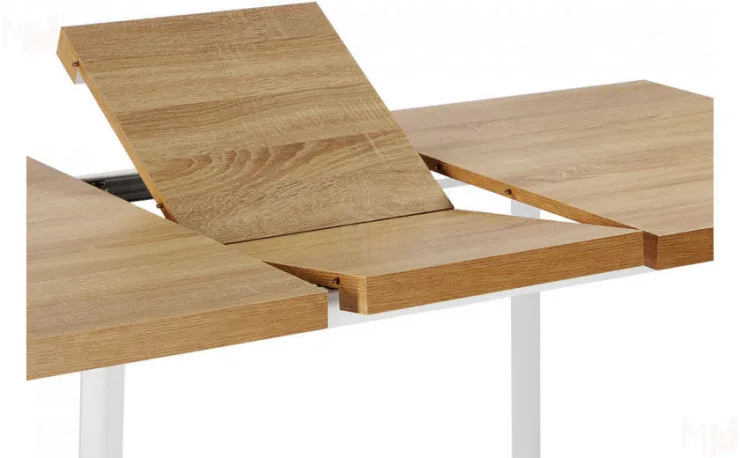 Стол раскладной Лаки Лофт 120 Дуб Сонома/Белый