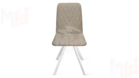 Стул Стенли К2 Белый матовый, Велюр Confetti Smoke