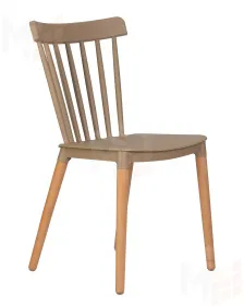 Стул обеденный DOBRIN THEO (ножки светлый бук, цвет бежевый (GR-03))