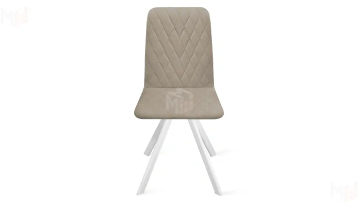 Стул Стенли К2 Белый матовый, Велюр Confetti Smoke