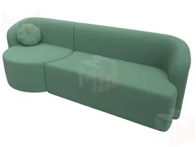 Диван прямой Лига-027 угол левый ( Амур зеленый )