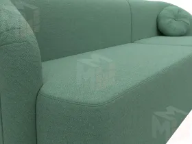 Диван прямой Лига-027 угол правый ( Амур зеленый )