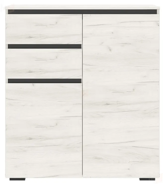 Тумба ГРЕТТА 1800 2С2Я  Дуб Крафт белый