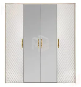 Шкаф Lara 4-дверный белый глянец